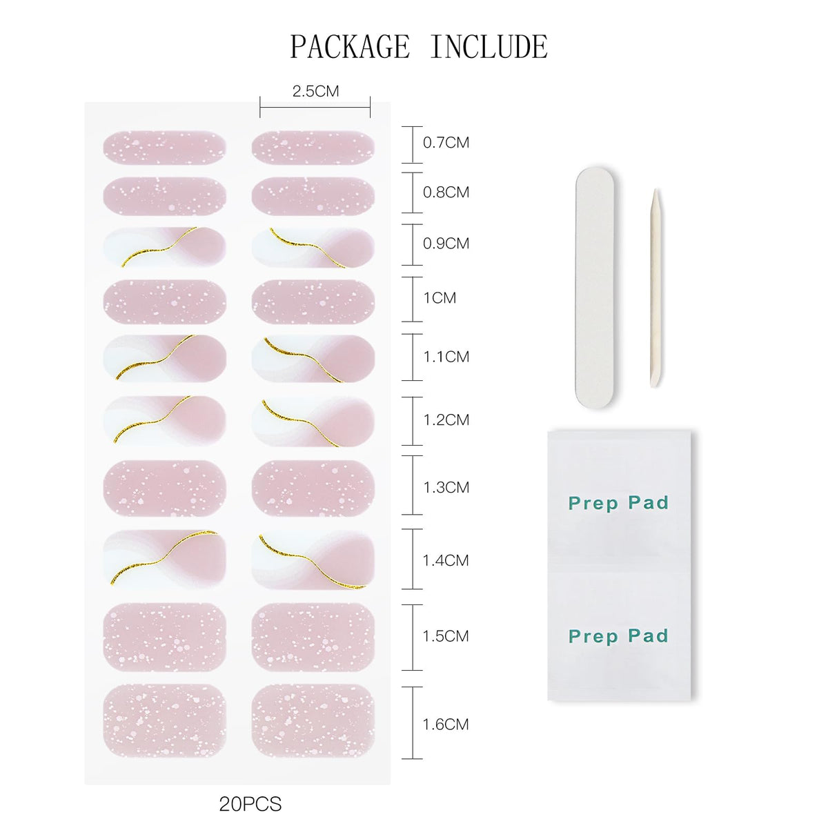 UV Gel Nail Strips French Tip Nail Foil Stickers Nail Art Accessories – JMEOWIO