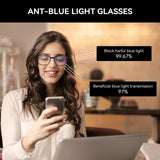 ZENOTTIC Square Frame Blue Light Blocking Reading Glasses for Men, Anti-Glare Computer Sports Glasses