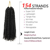 Extensii împletituri croșetate Passion Twist sintetice 30 cm, set 7 pachete – Culoarea 1B