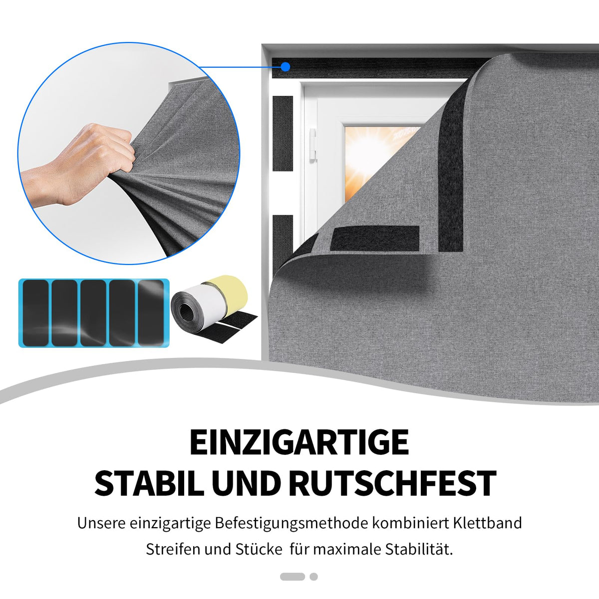 Roof Window Blackout Roller Blind Thermal for Skylights – Linen-look