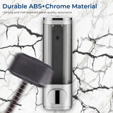 Shower Dispenser No Drill Wall Mounted Shampoo Conditioner – Silver Large Capacity