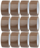 Crimson Starfish 12 x Packing Tape Brown Rolls 48mm x 66m | Packaging tapes for packages, boxes, shipping | Adhesive tape for packages & parcel tape brown | Low-noise parcel tape | Moving supplies