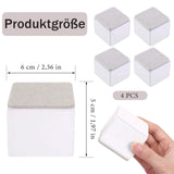 Furniture Risers 4 Pack Carbon Steel Self-Adhesive Heavy Duty 6cm Diameter Adds 5cm Height – White