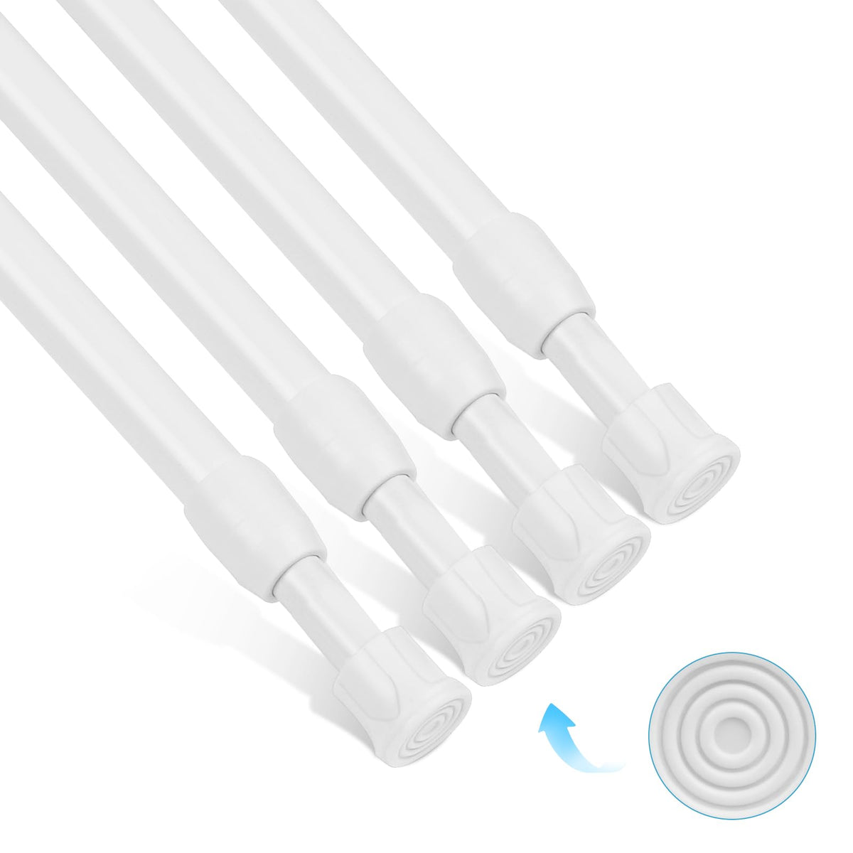 Bare telescopice extensibile cu arc fără găurire 30–50 cm, set 4 bucăți