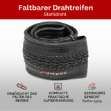 Fincci 26 x 1.5 Folding Bicycle Tyre 40-559 Slick Tyre for MTB & City Bikes – 26 inch