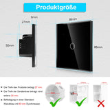 WiFi Flush-Mounted Smart Light Switch 3-Gang Touch Wall Switch Voice Control – White