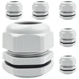 Bolatus M40 x 1.5 IP68 Waterproof Fire Prevention Cable Grommet with Lock Nut for Cable Gland 6pcs