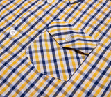 Boys' Cotton Short Sleeve Shirt – Blue/Yellow DE 4-5