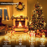 600 LED Outdoor String Lights 18M Waterproof with Timer & Remote Control – Warm White