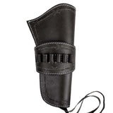 Toc de pistol cowboy din piele cu suport muniție pentru revolvere 9mm/.38/.357/.40 și 4–8 inch – Universal