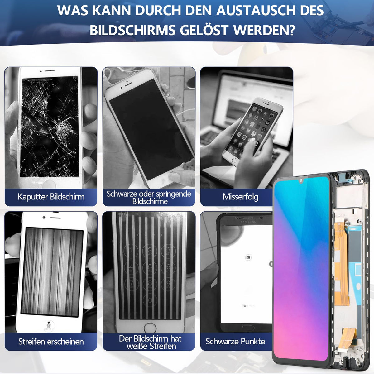 Ansamblu display LCD cu touchscreen de schimb pentru Realme C61 4G – Negru