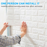 Self-Adhesive 3D Brick Wallpaper Tiles Waterproof – 38x35cm (40pcs)