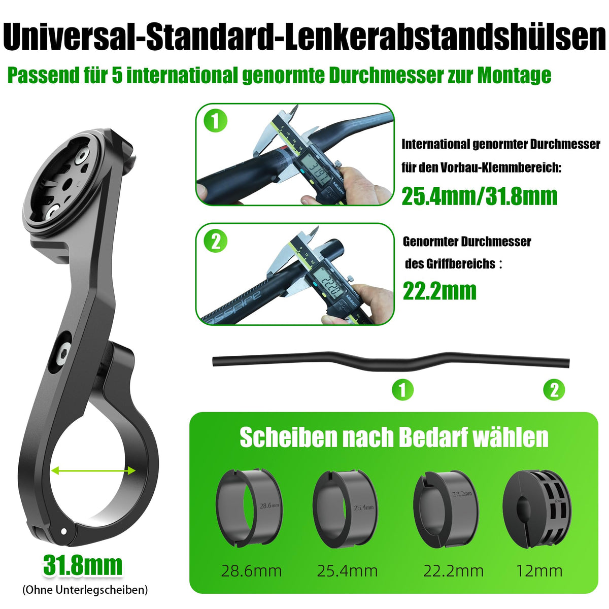Handlebar Phone Mount Quick Release CNC Aluminium Anti-Vibration V-Clamp Fits 4.7–7.2in Smartphones
