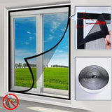 Window Mosquito Net Fly Curtain Easy Install No Drilling – 60x80cm