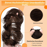 Real Hair Bun Scrunchie Elastic Hairpiece 30g - Dark Brown #2R
