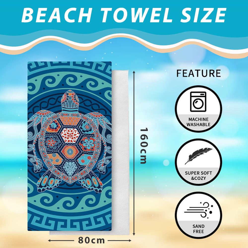 Double-Sided Plush Beach Towel Soft Lightweight 160 x 80 cm – Multi