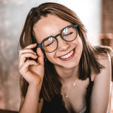 Ochelari de citit cu ramă rotundă și filtru lumină albastră ZENOTTIC (dioptrii 0.0 - 3.0)