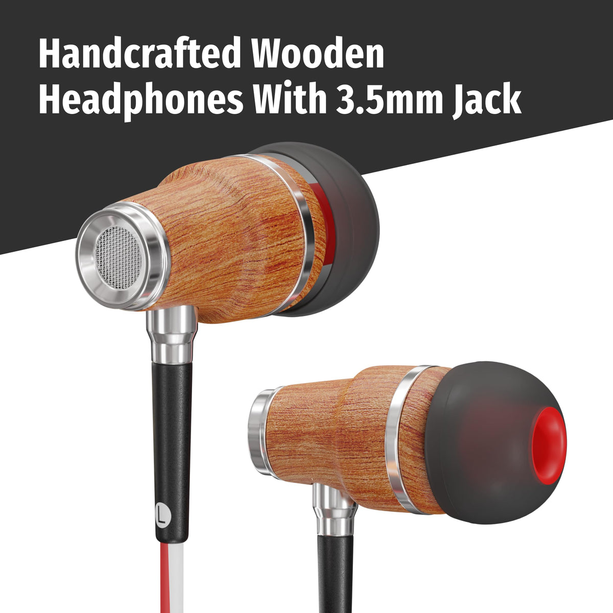 Wired Earbuds with Microphone 90% Noise Cancelling – Symphonized