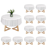 Round Disposable Tablecloth 213cm White 10pcs Waterproof & Stain-Resistant