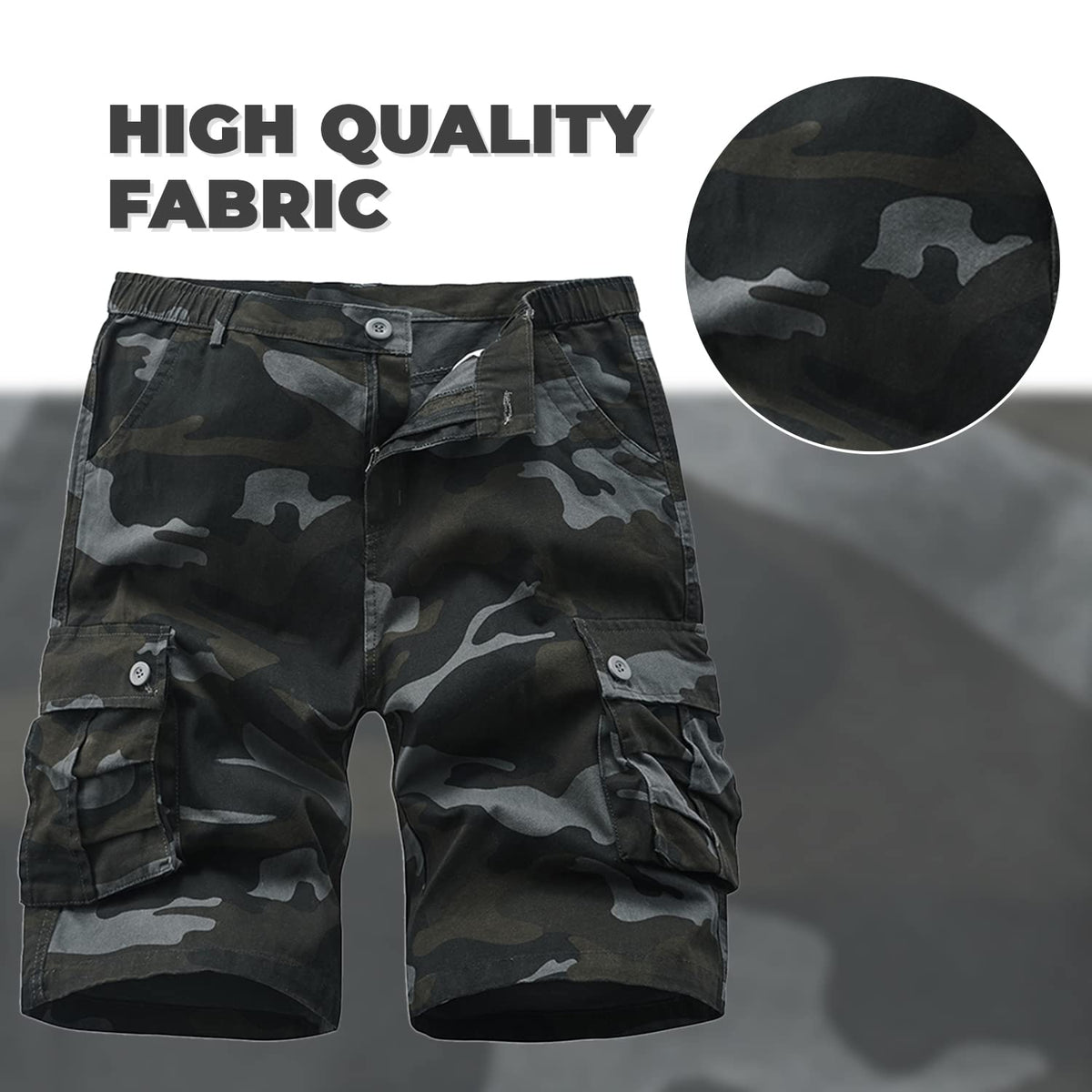 Men's Cargo Shorts Cotton Casual Combat Multiple Pockets – Casual