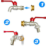 Brass Pipe Reducer Adapter Male 3/4" to Female 1/2" Thread 2pcs – 3/4in-1/2in