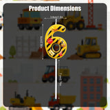 Construction Birthday Candle Cake Topper Number 6 – Yellow/Black