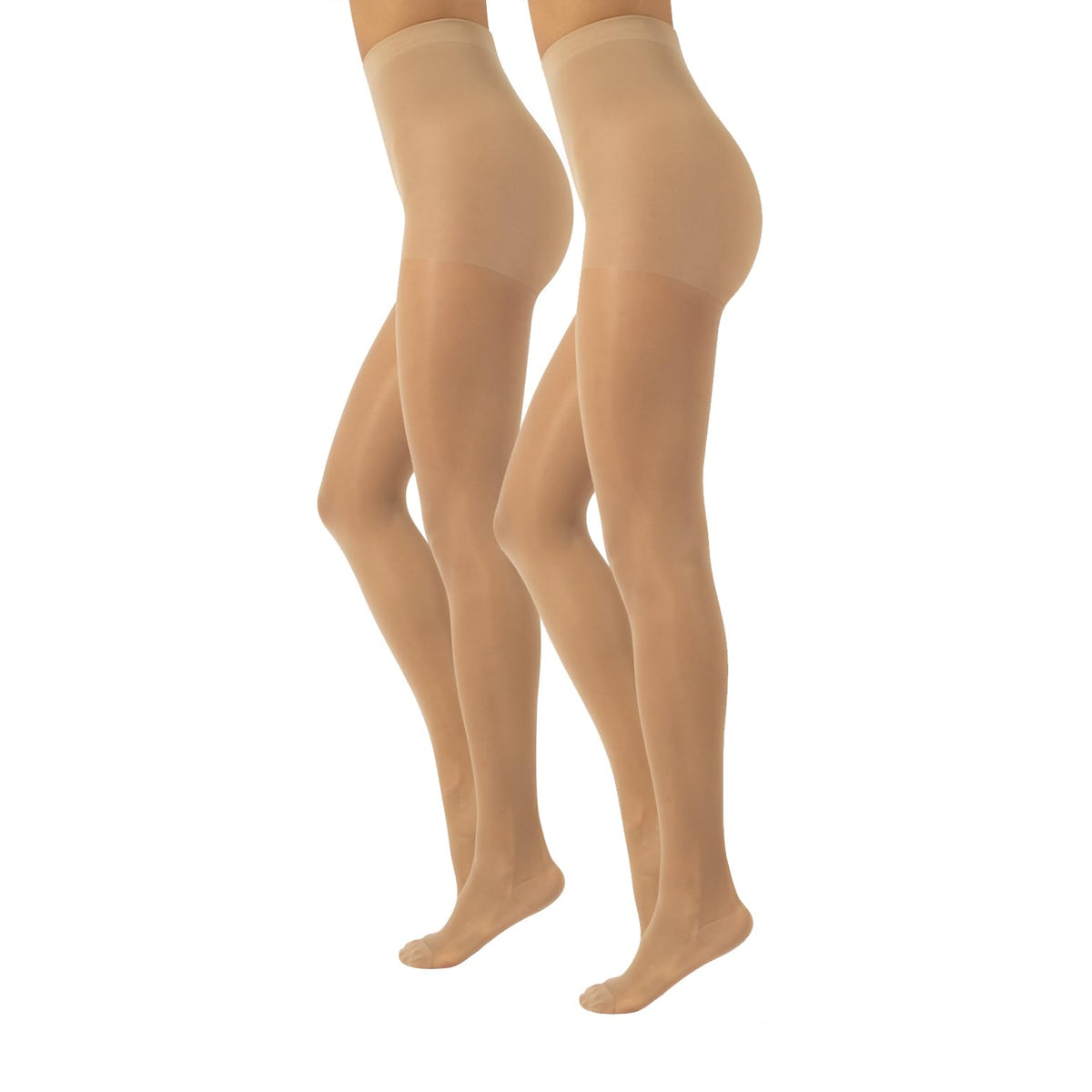 CALZITALY Compression Stockings, 10 mmHg High Compression Pantyhose | 70 Denier | Black, Natural, Blue | S, M, L, XL | Italian Hosiery (M, 2X Natural)