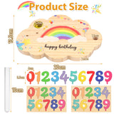 Wooden Birthday Plate Rainbow Wreath – Multicolour