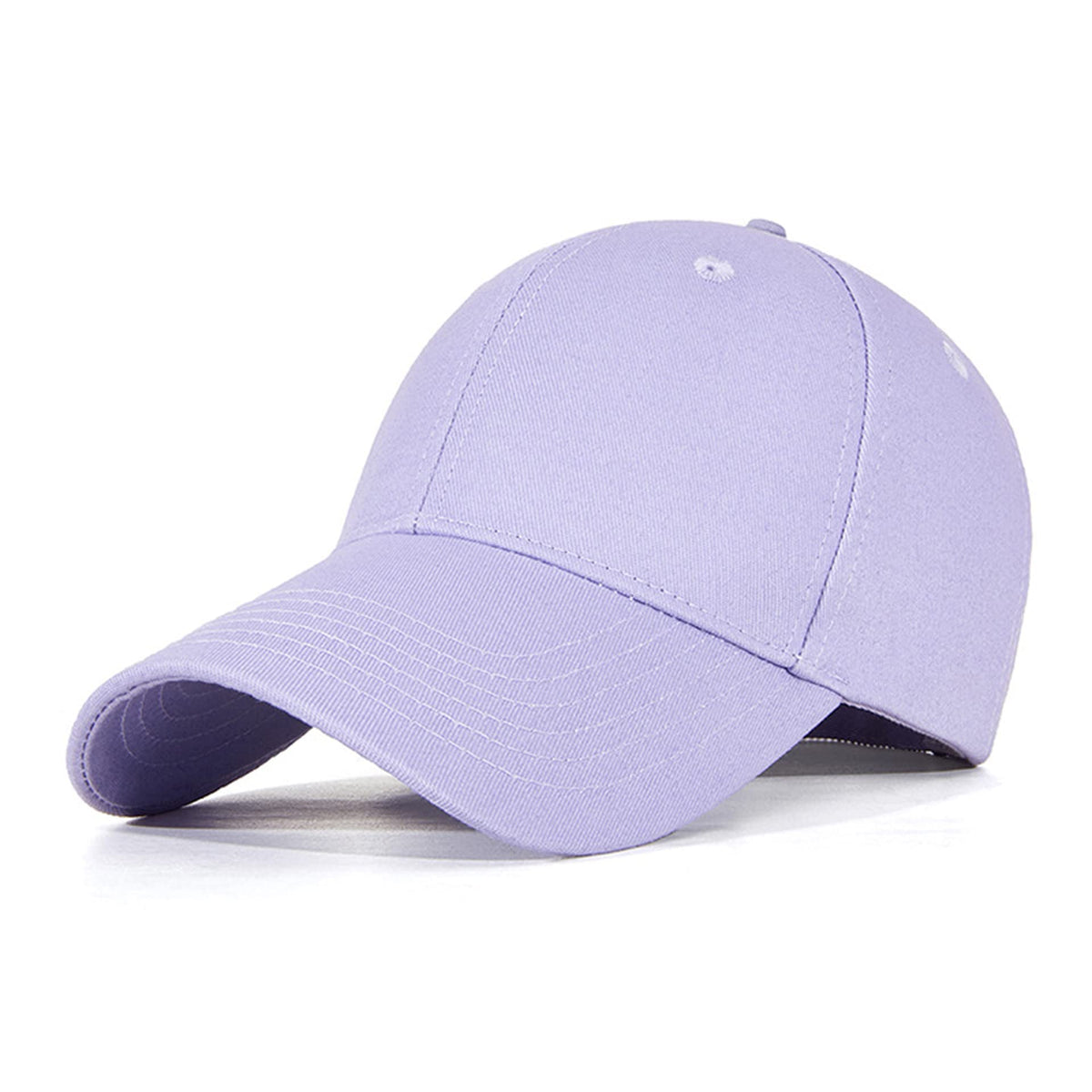Unisex Cotton Baseball Cap Adjustable Casual Hip-Hop – Light Purple 56-59cm