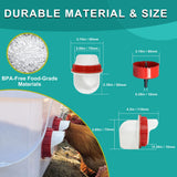 ZenxyHoC Chicken Feeder Without Waste, 6 Pieces DIY Chicken Feeder, Chicken Feeder Accessories for Bucket Crate