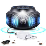Ultrasonic Pest Control Black PlanetFlame Ultrasonic Rat Repeller with Electronic Light Plug-in for Mice, Rats, Mosquitoes, Cockroaches, Moths, Ants