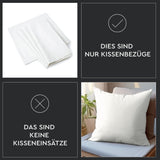 Cotton Square Pillowcases Set of 2 50x50cm Washable Plain – Sunshine Yellow