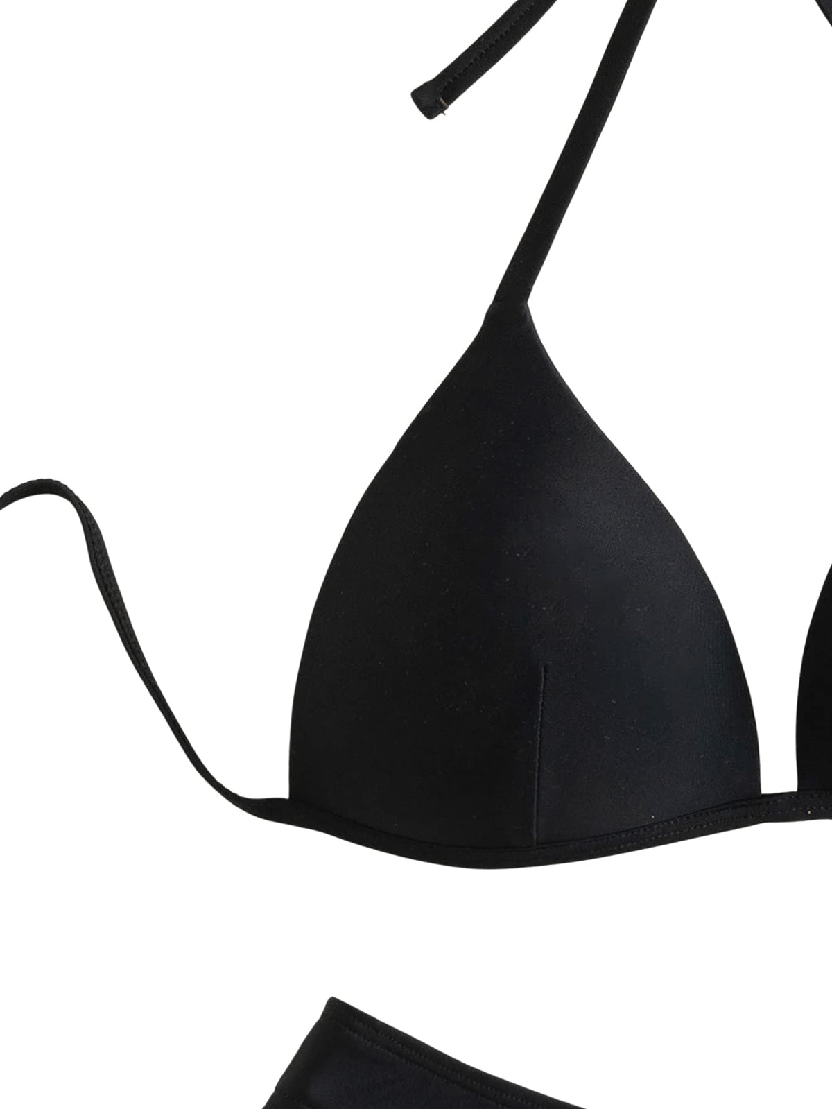 Costum de baie două piese push-up damă GORGLITTER triunghi halter – Negru S