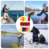 Soft Plastic Fishing Worms 375pc Set for Fresh & Saltwater – Mixed Colours