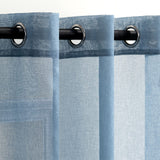 Perdele transparente vaporoase pentru living cu inele 140x145 cm, set 2 bucăți – Bleumarin
