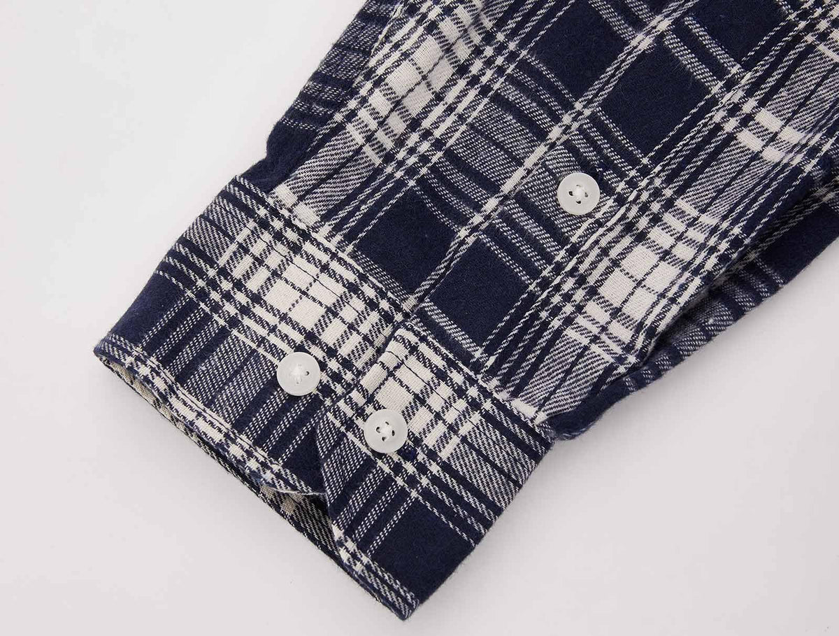 Men's Checkered Flannel Shirt Long Sleeve Button-Down Casual Loose Fit – Green-Black XXL