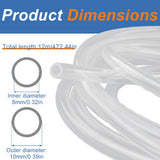 Furtun flexibil din silicon alimentar 8x10 mm lungime 12m – Transparent