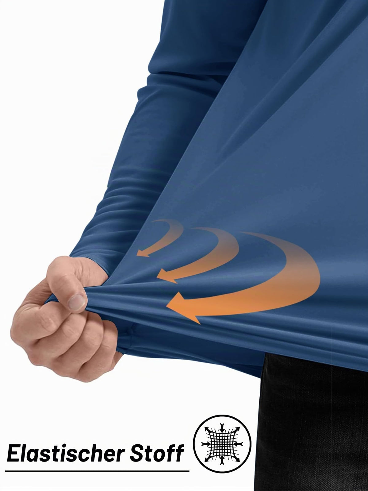 Men’s UV Long Sleeve Swim Shirt Quick-Dry UPF Protection