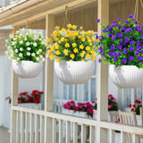 Artificial Eucalyptus Shrubs 8 Bundles UV-Resistant Balcony Plants for Indoor/Outdoor – Purple