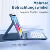 Vobafe iPad 10th Generation Case with Keyboard 10.9 inch 2022-7 Colors Backlit Wireless Detachable Folio Keyboard Case with Pen Holder for New iPad 10th Generation, Blue