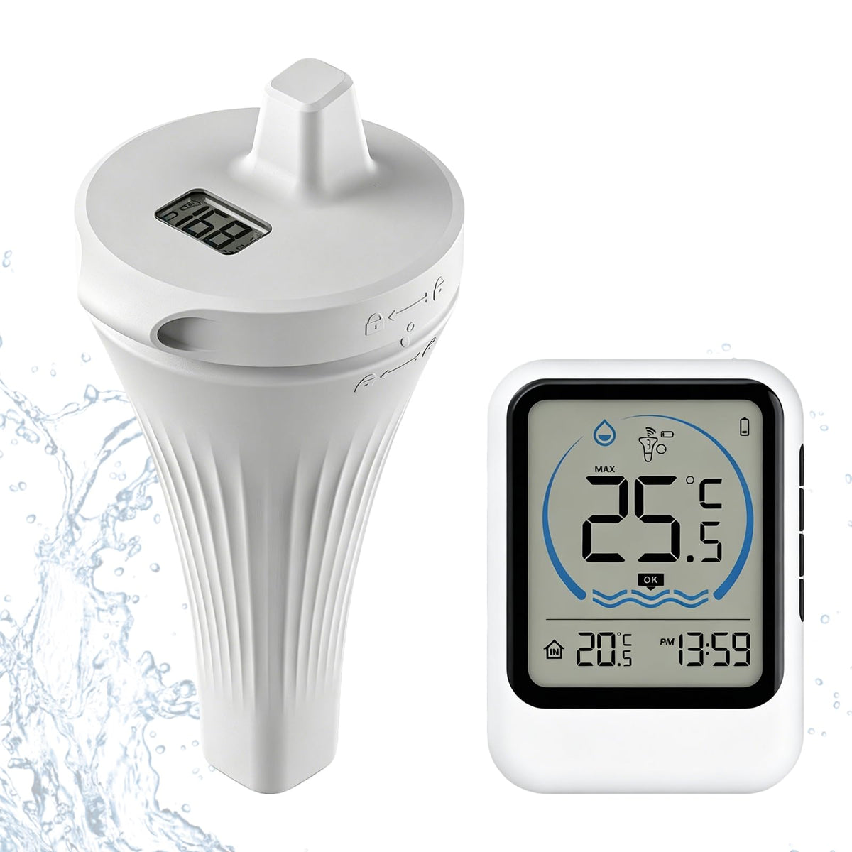 Wireless Digital Pool Thermometer with Outdoor Sensor