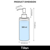 Stainless Steel Soap Dispenser Refillable Pump Bottle 300ml – Brushed Nickel