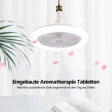 Ceiling Fan Chandelier, Ceiling Fan with Light, E27 Ceiling Fan Light, Ceiling Fan with Light and Remote Control, Ceiling Fan Light (Beige)