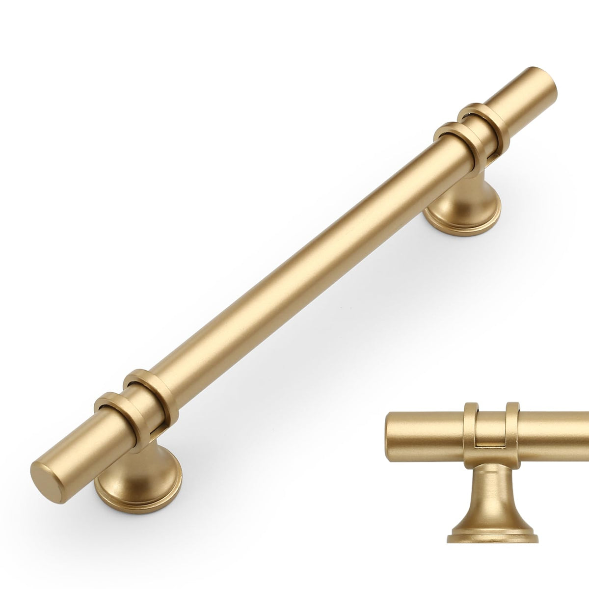 Furniture Handles 10-Piece 128mm Hole Spacing Cabinet Drawer Handles – Gold