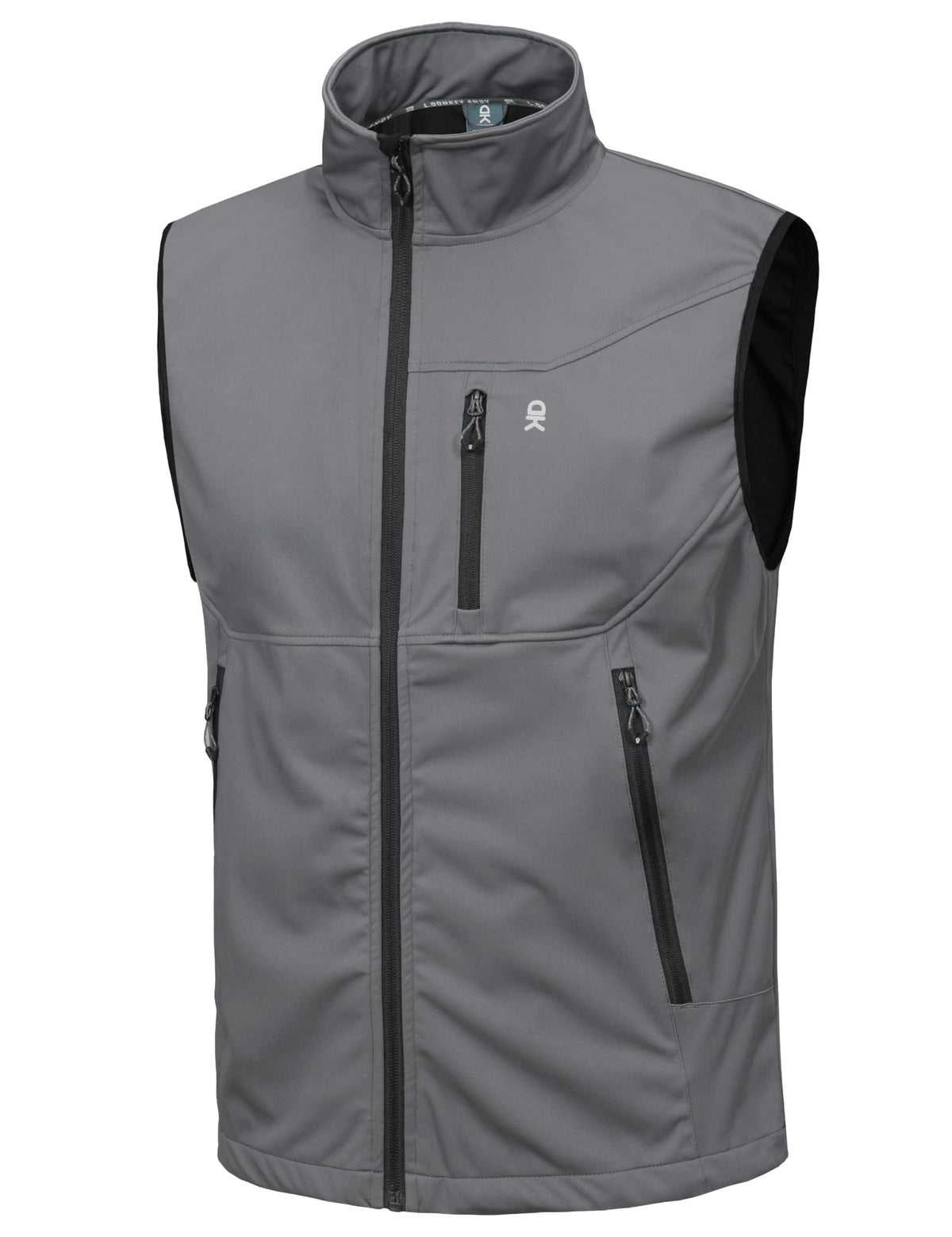 Men's Softshell Vest Windproof Lightweight for Hiking - Grey XXL