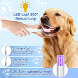Ultrasonic Pet Dental Cleaner 5 Modes Sensor USB-C IPX6 Waterproof – White