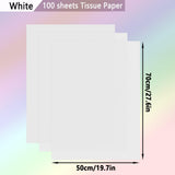 Gift Tissue Paper 100 Sheets for Wrapping and Crafts 70x50cm – White