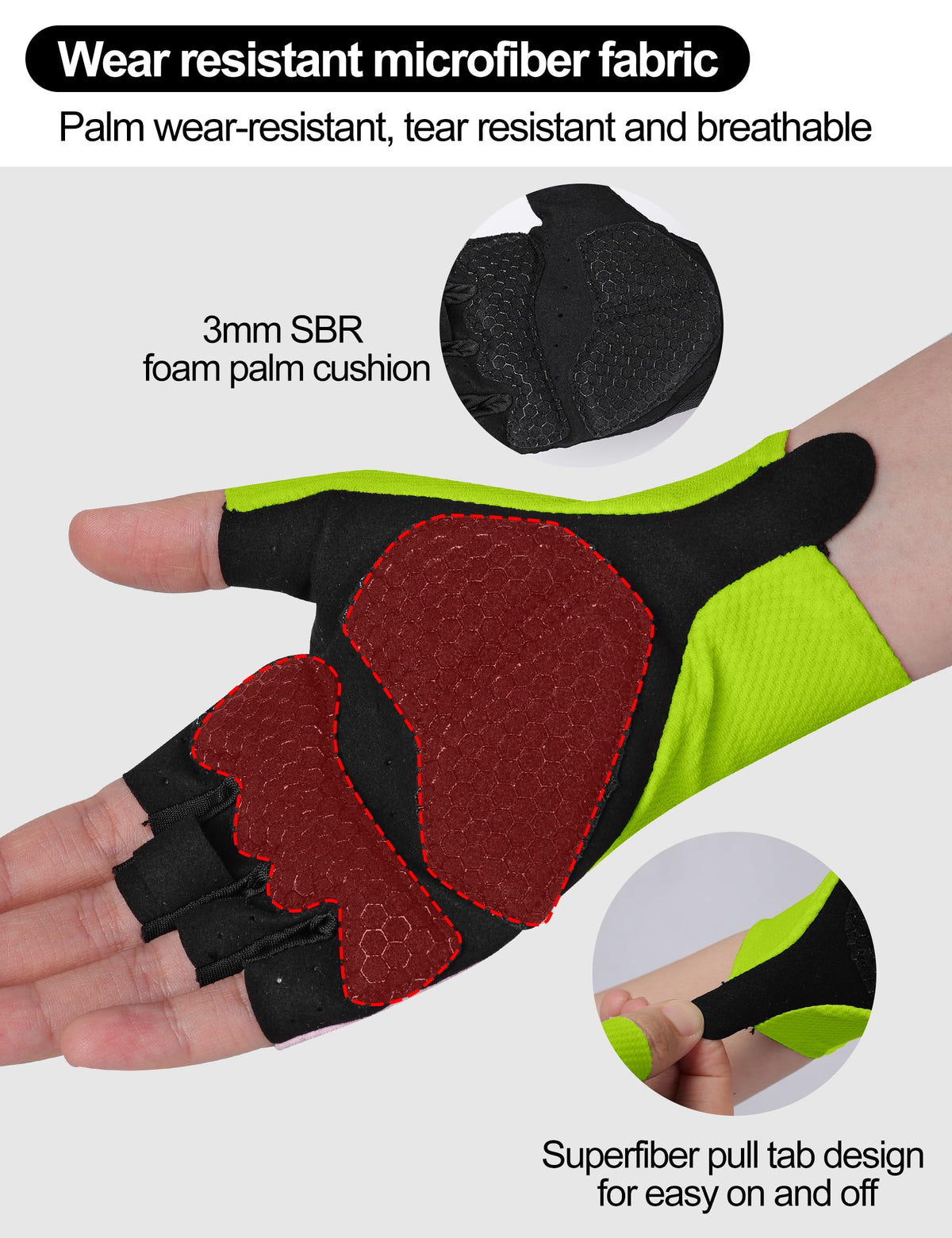 INBIKE Training Gloves Fitness Crossfit Weightlifting Breathable – Green L