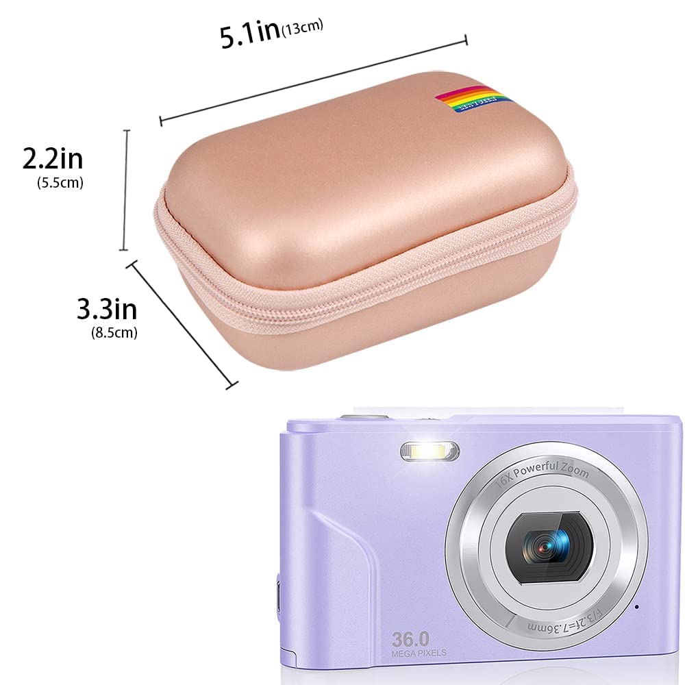 Protective Kids Camera Case Compatible ITSHINY/WOWGO 3.5in - Pink