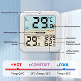 Wireless Pool Thermometer Digital Display IP68 Range up to 100m for Pools Ponds – White